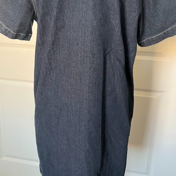 Liz Claiborne Simply Liz Dark Wash Denim Shirt Dress Size Medium - Picture 11 of 14